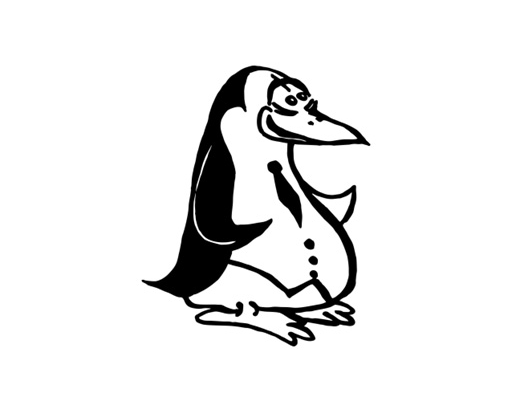 Printy 4923 Tauchstempel 11 Taucherstempel Motiv Pinguin SCHWARZ BLAU